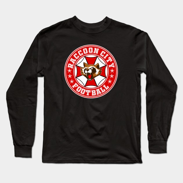 Raccoon City Football Team Long Sleeve T-Shirt by Vault Emporium